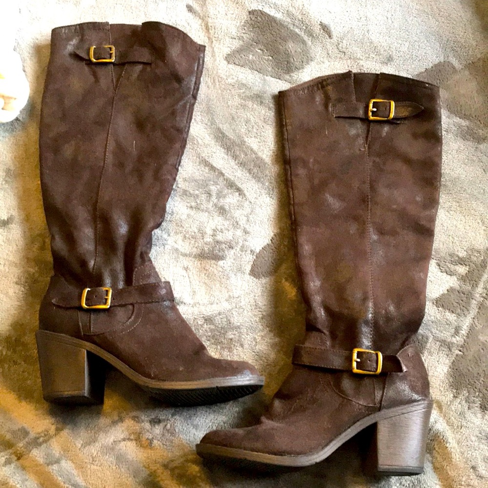 Tall brown boots